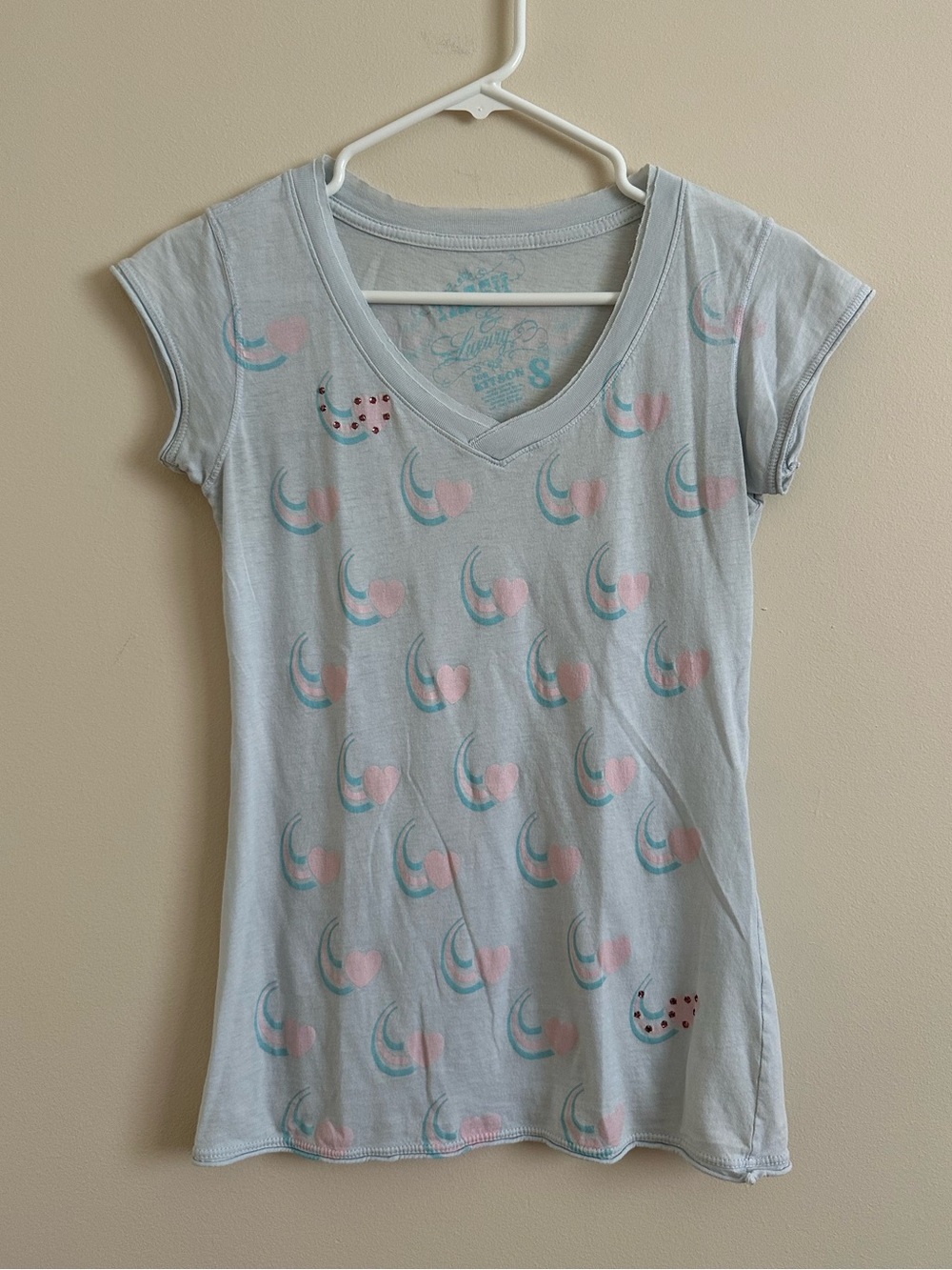 Kitson Heart Pattern T-Shirt